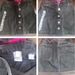 Little Girls Burberry Denim Skirt Sz 6